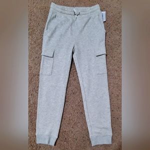 Boys Soft Fleece-lined Cargo Jogger Sweatpants size L (10-12) NWT
